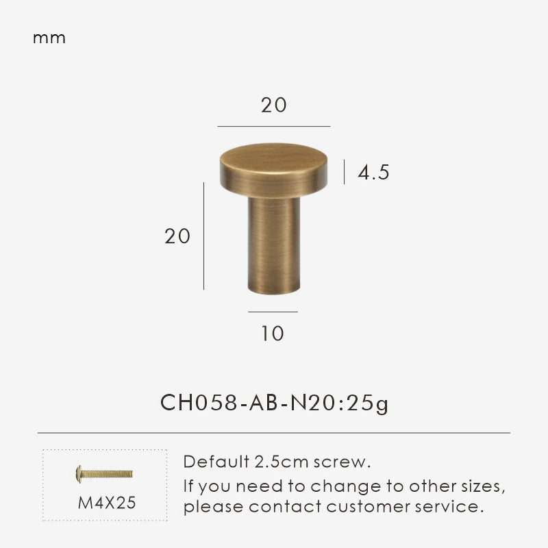 Solid Brass Plain Modern Style