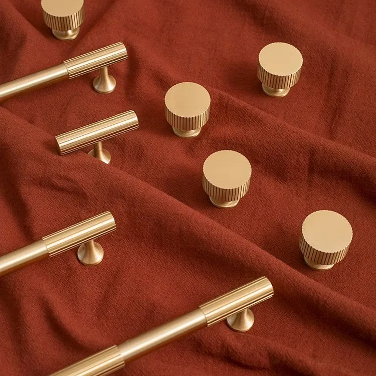 Solid Brass Kitchen Cabinet Gold Knobs