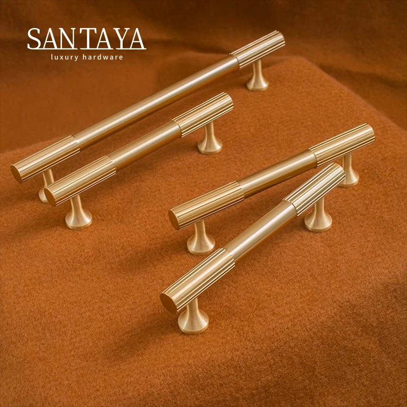 Solid Brass Kitchen Cabinet Gold Knobs