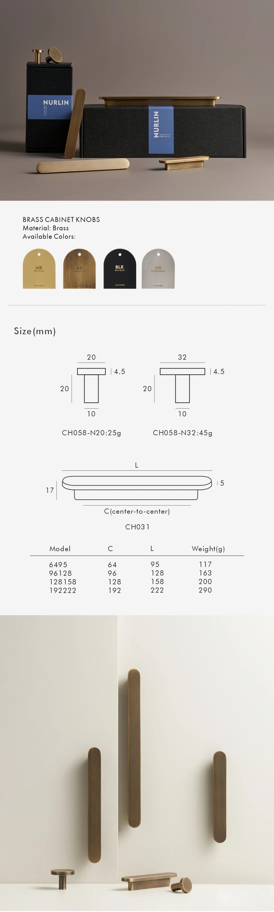 Solid Brass Plain Modern Style