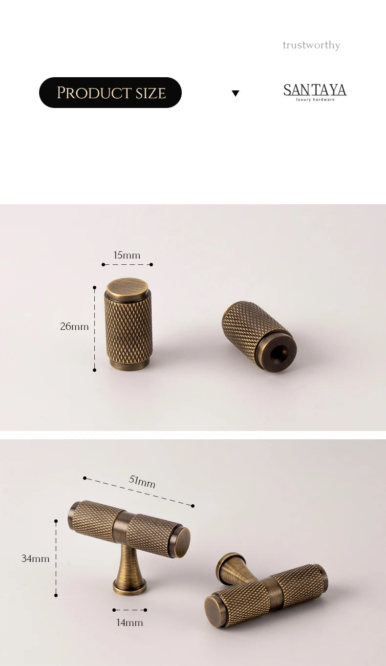 Brass Diamond-cut Cross Knurl