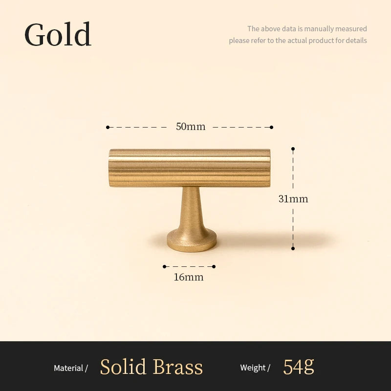 Solid Brass Kitchen Cabinet Gold Knobs