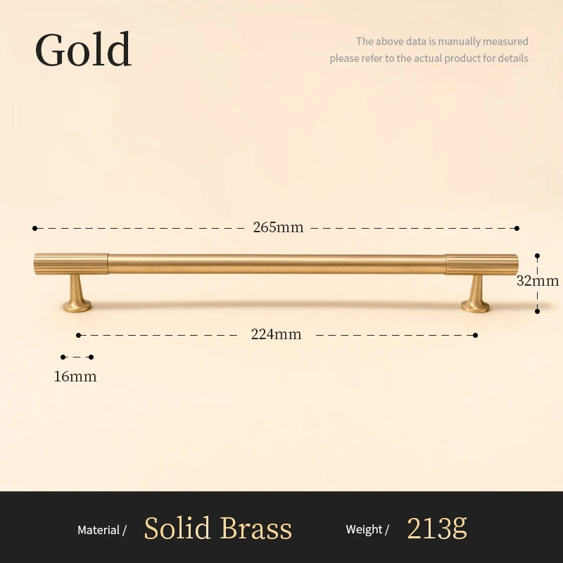 Solid Brass Kitchen Cabinet Gold Knobs