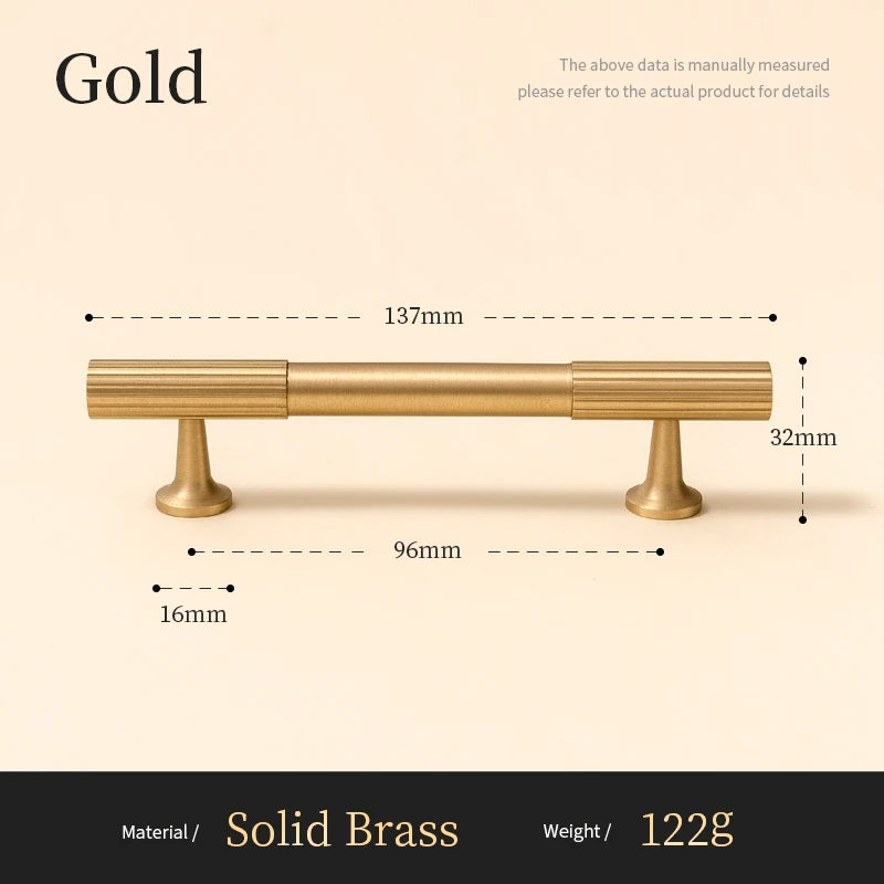 Solid Brass Kitchen Cabinet Gold Knobs