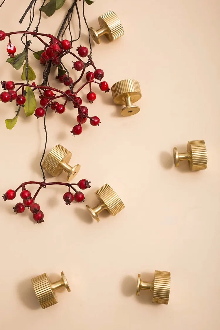 Solid Brass Kitchen Cabinet Gold Knobs