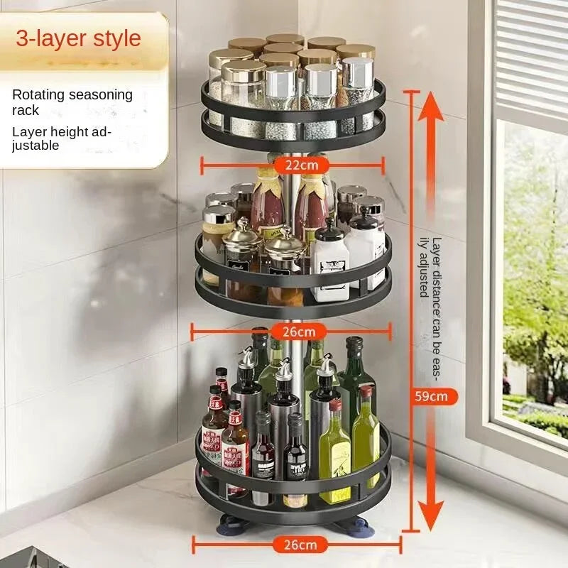 360°Rotation Spice Rack