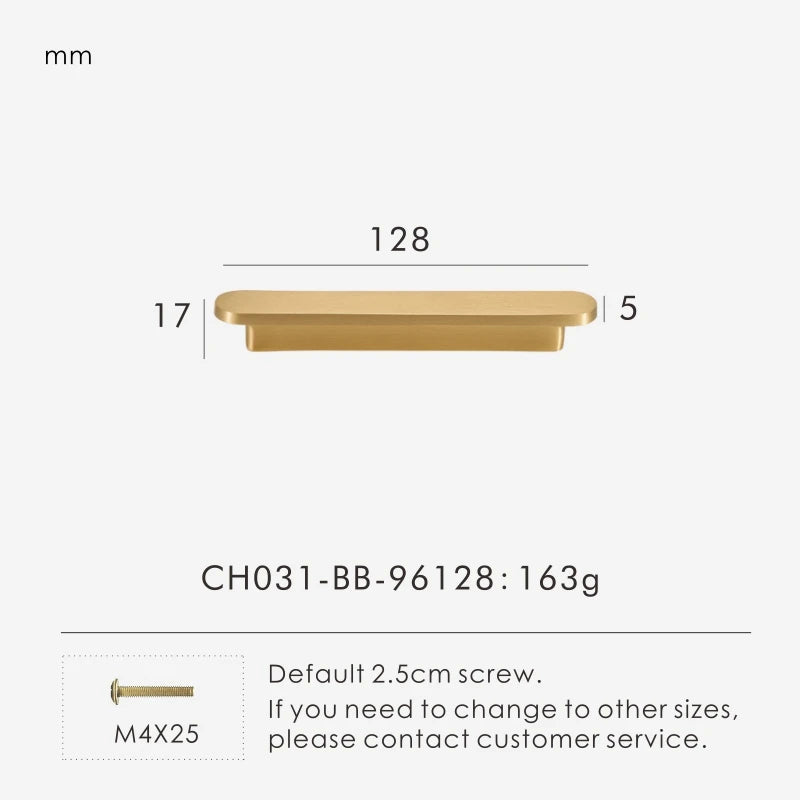 Solid Brass Plain Modern