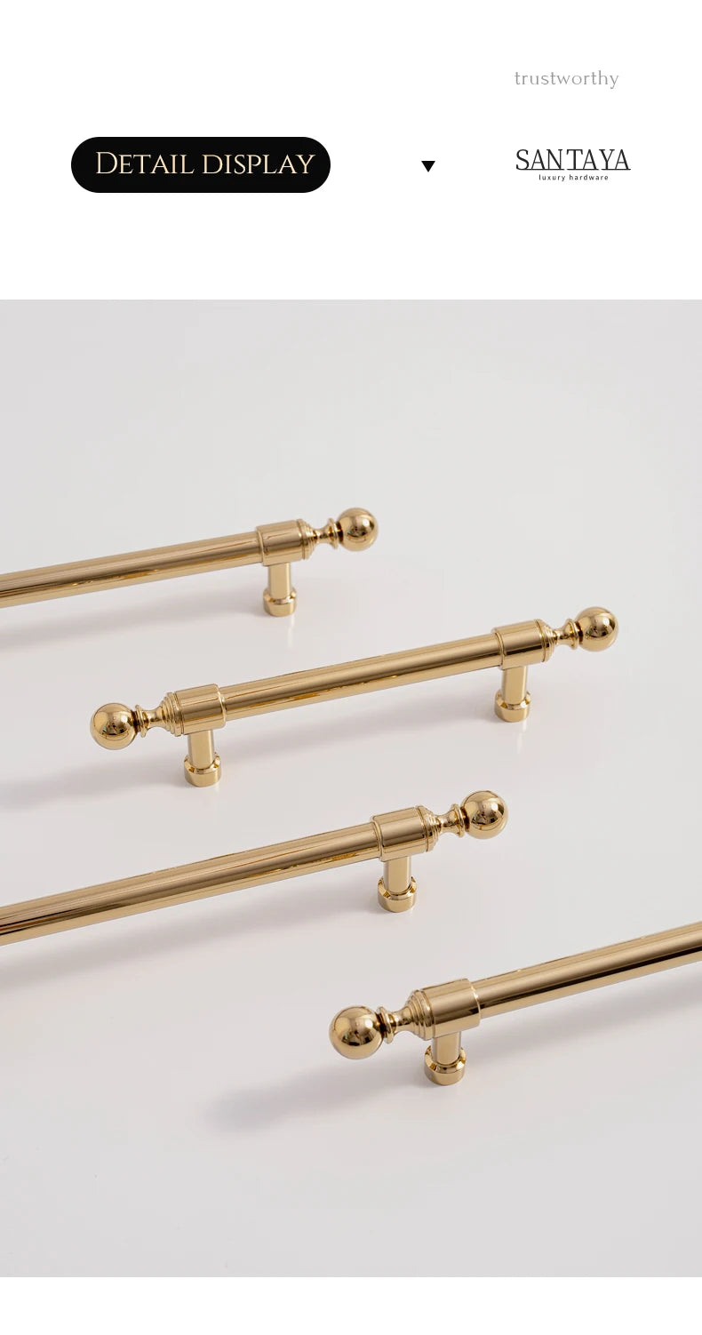 Solid Brass Kitchen Cabinet Handle