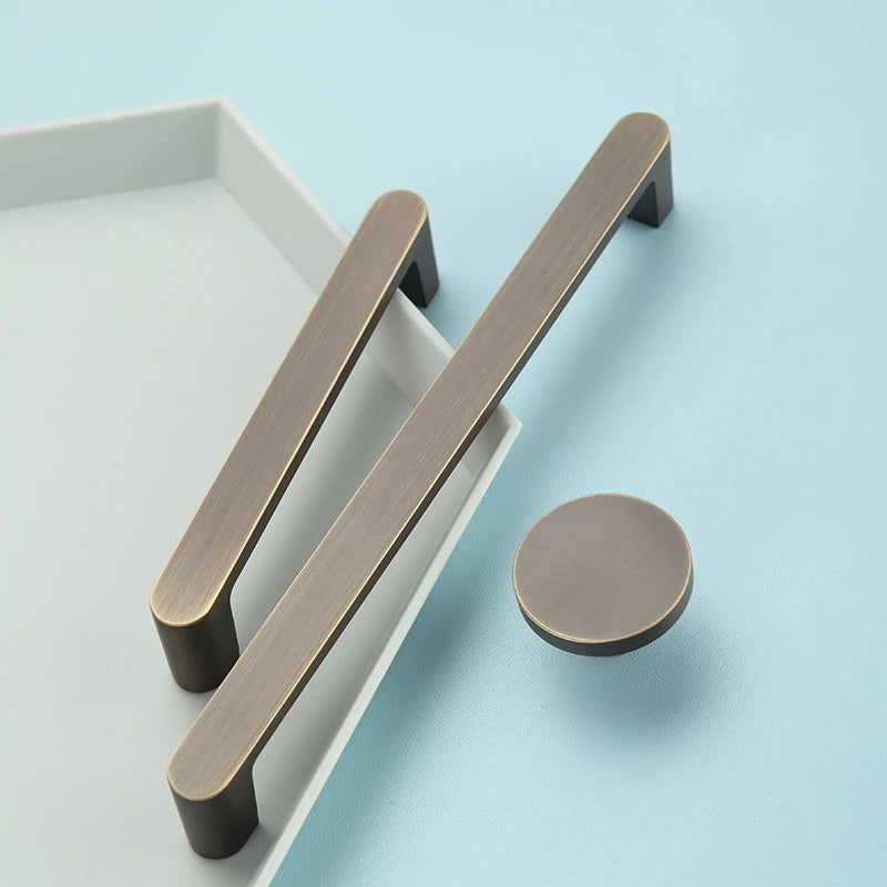 Modern Solid Brass Cabinet Handles