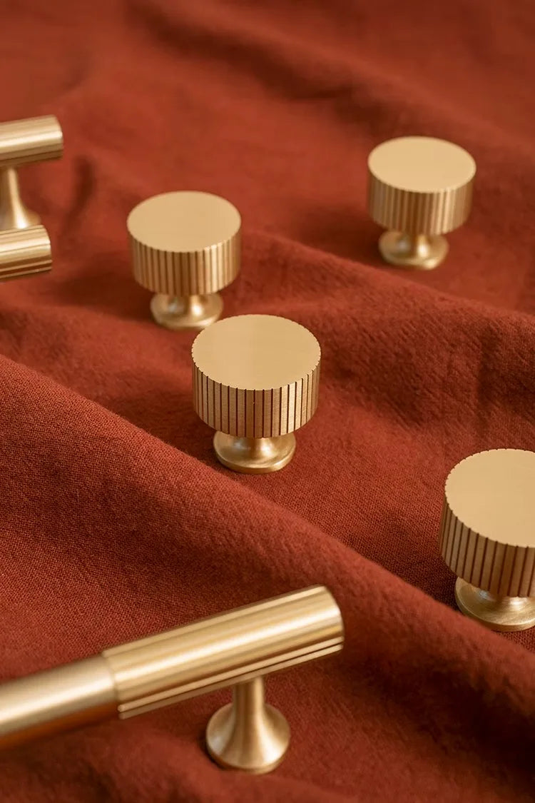 Solid Brass Kitchen Cabinet Gold Knobs