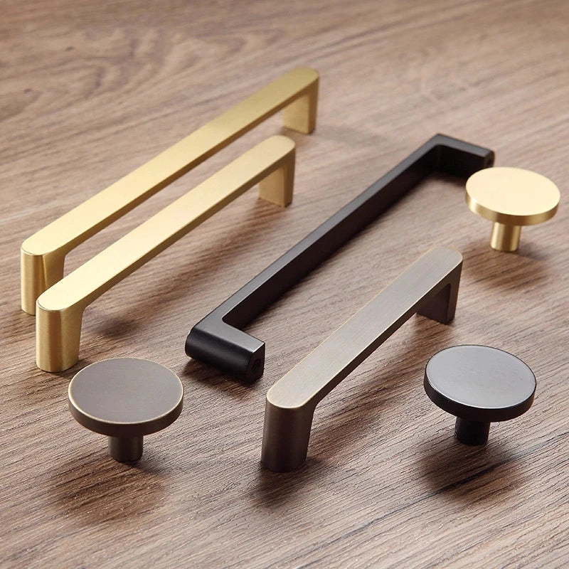 Modern Solid Brass Cabinet Handles