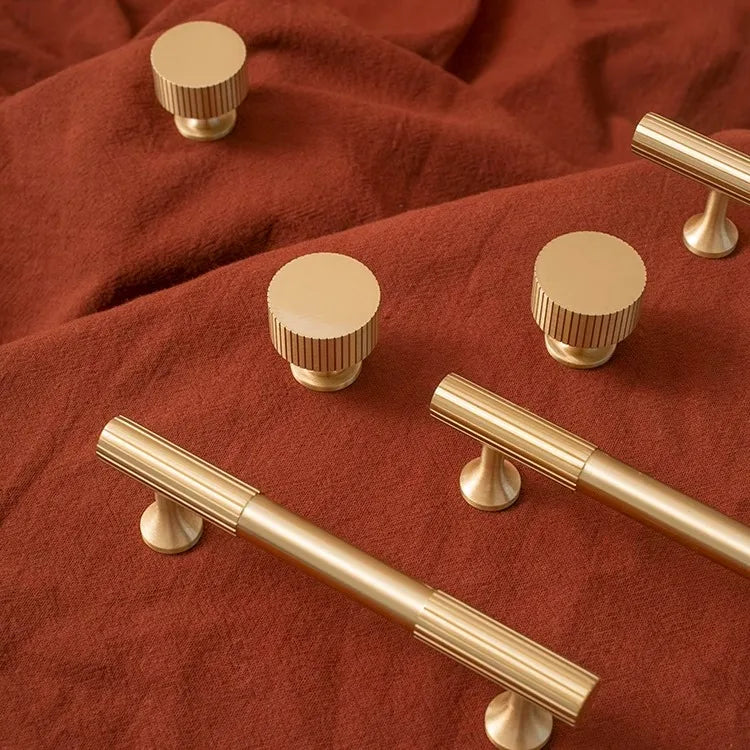 Solid Brass Kitchen Cabinet Gold Knobs