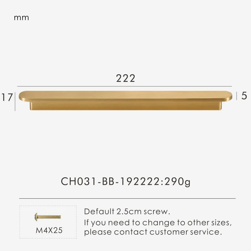 Solid Brass Plain Modern