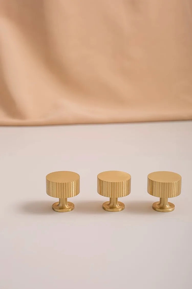 Solid Brass Kitchen Cabinet Gold Knobs