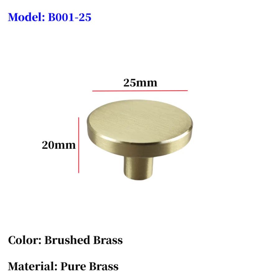 Luxury Solid Brass Round Knobs