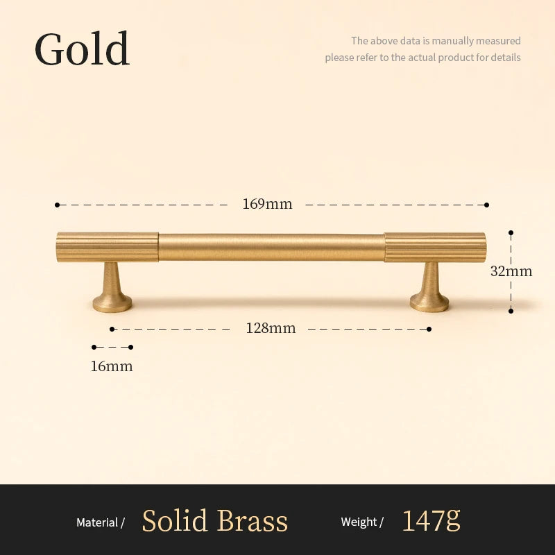 Solid Brass Kitchen Cabinet Gold Knobs