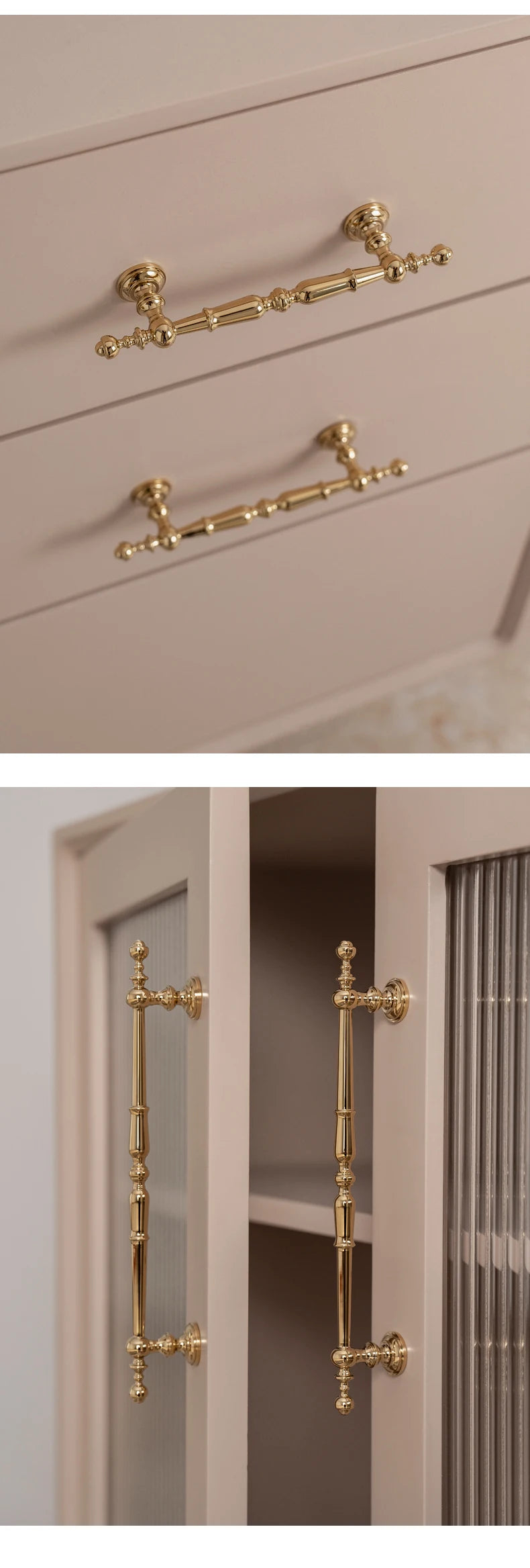 Solid Brass Bright Gold Knob