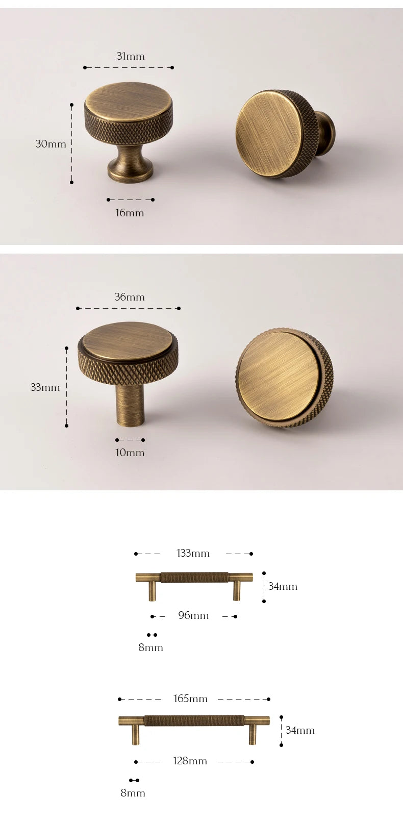 Brass Diamond-cut Cross Knurl