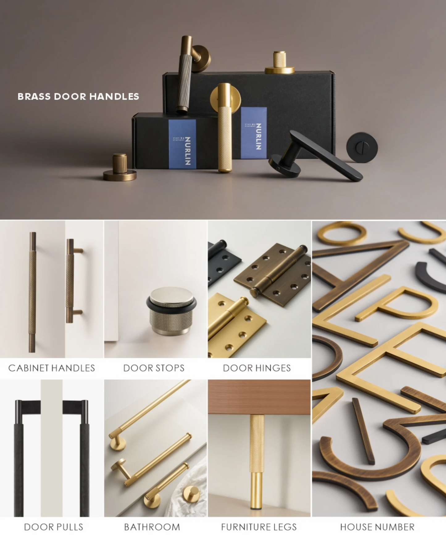 Solid Brass Plain Modern Style