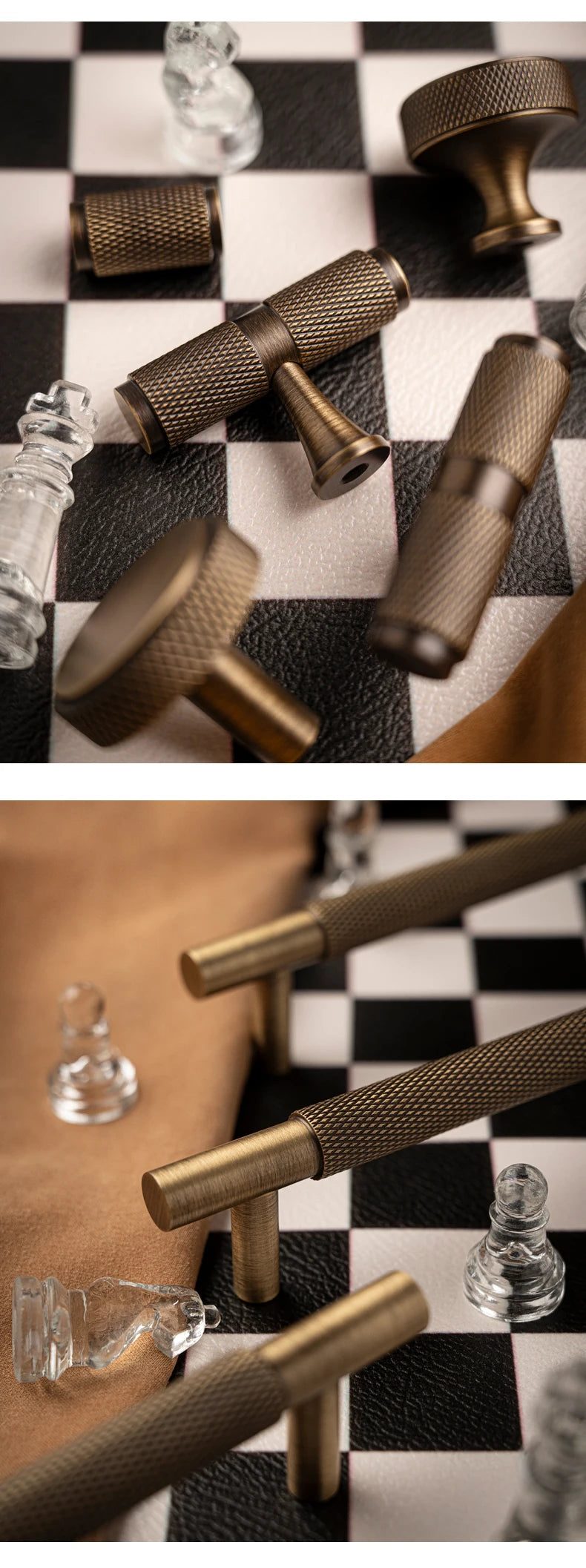 Brass Diamond-cut Cross Knurl