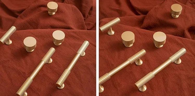 Solid Brass Kitchen Cabinet Gold Knobs