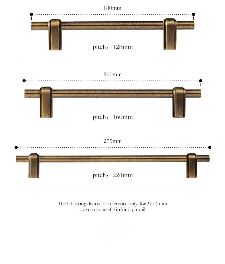 Antique Bronze Solid Brass Cabinet Handle