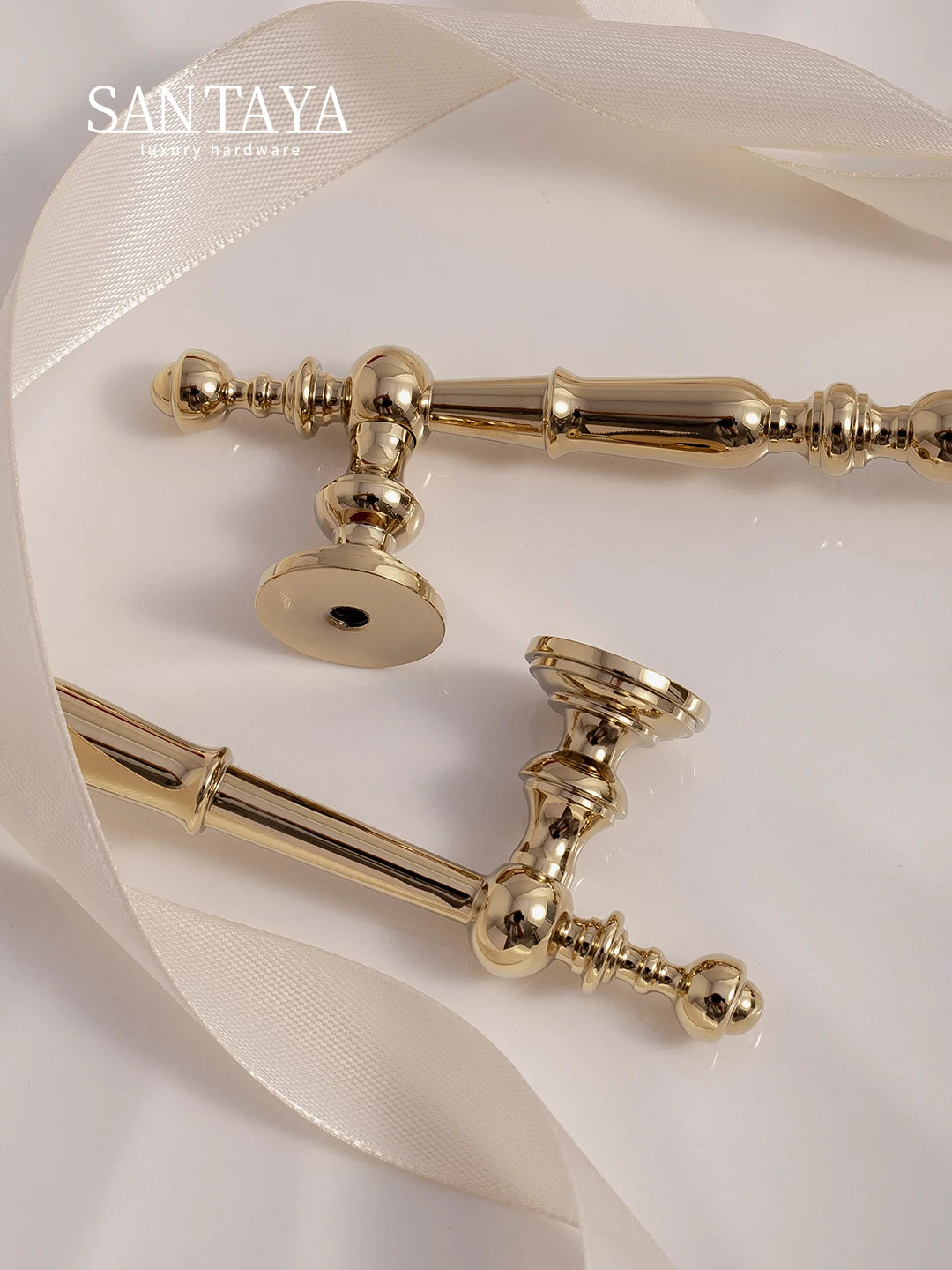 Solid Brass Bright Gold Knob