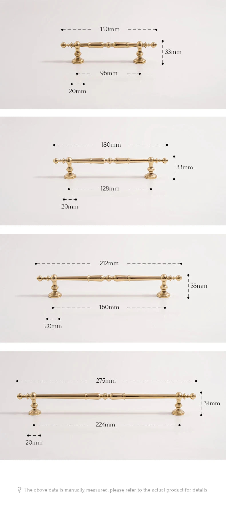 Solid Brass Bright Gold Knob