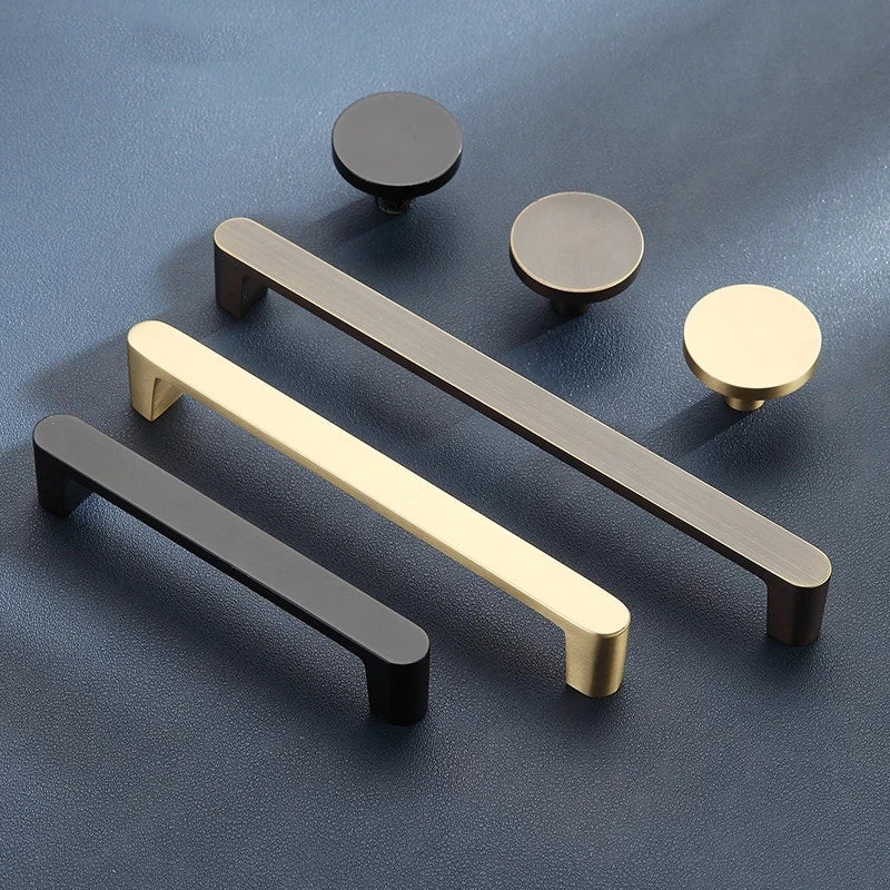 Modern Solid Brass Cabinet Handles
