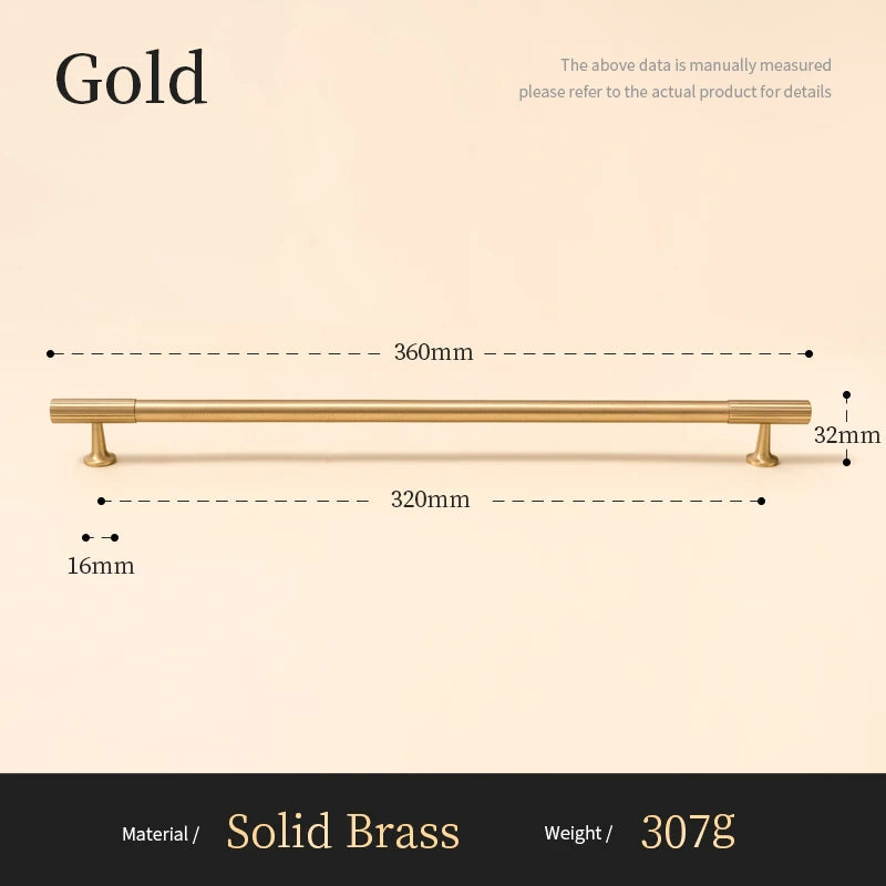 Solid Brass Kitchen Cabinet Gold Knobs