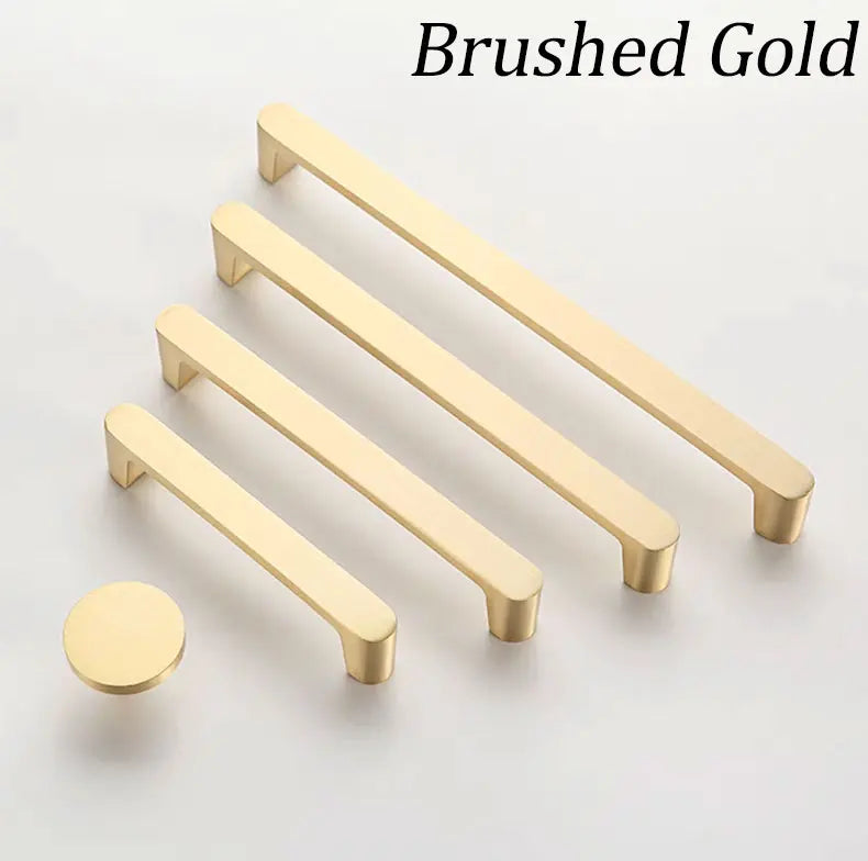Modern Solid Brass Cabinet Handles