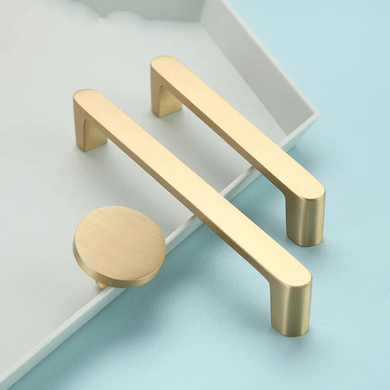 Modern Solid Brass Cabinet Handles