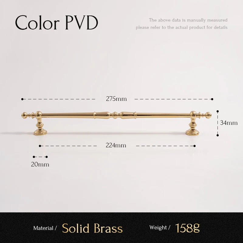 Solid Brass Bright Gold Knob