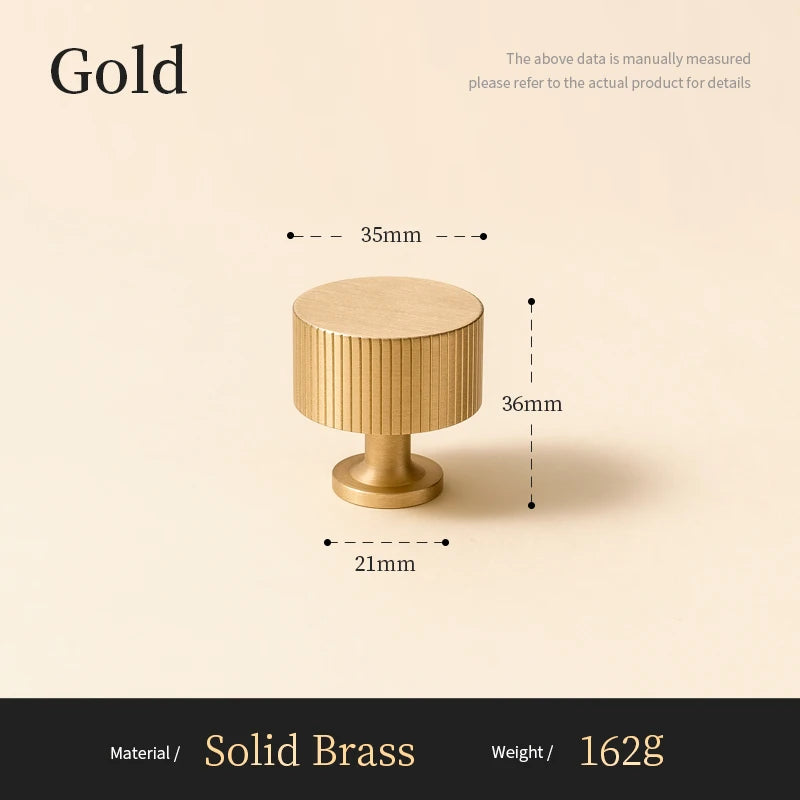 Solid Brass Kitchen Cabinet Gold Knobs