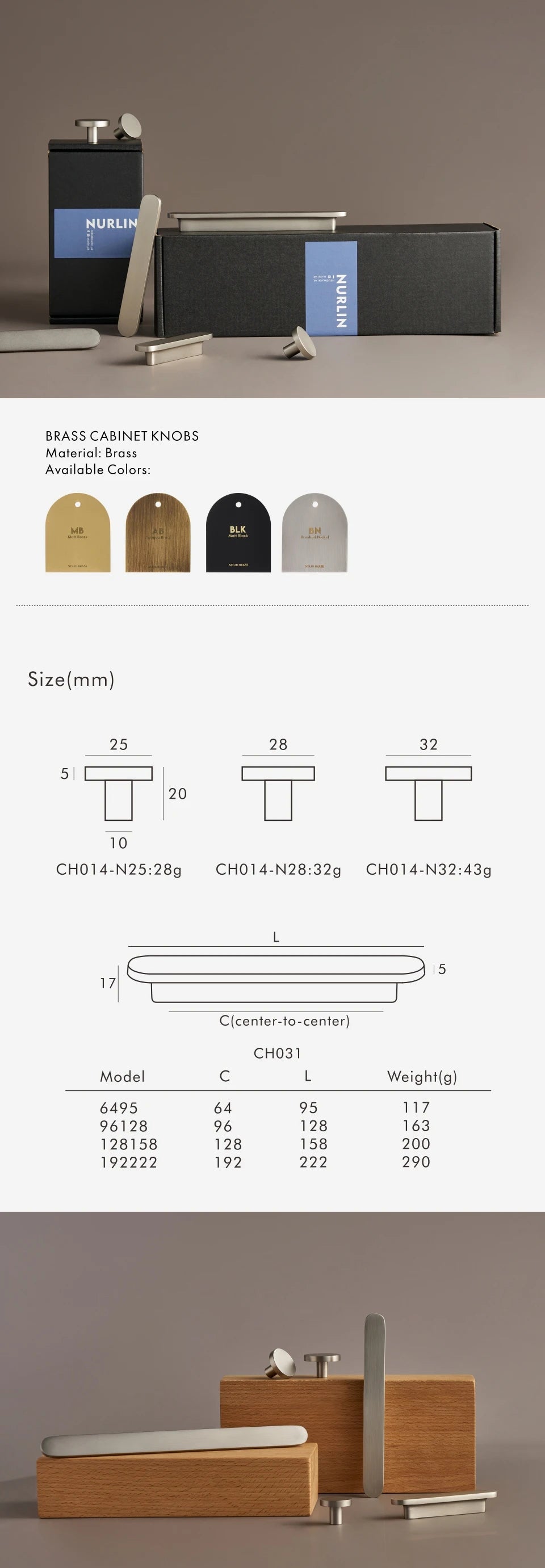 Solid Brass Plain Modern