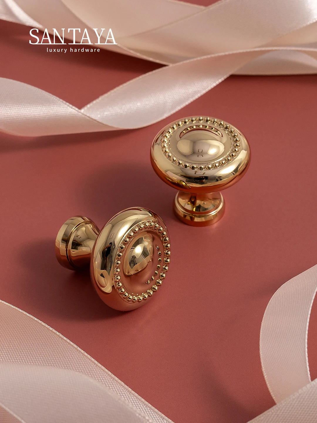 Solid Brass Bright Gold Knob