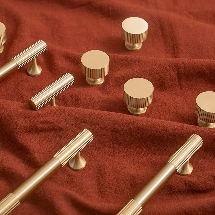 Solid Brass Kitchen Cabinet Gold Knobs