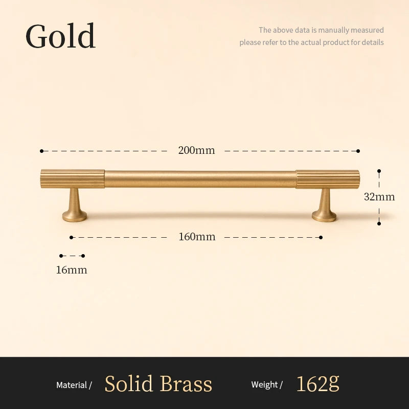 Solid Brass Kitchen Cabinet Gold Knobs