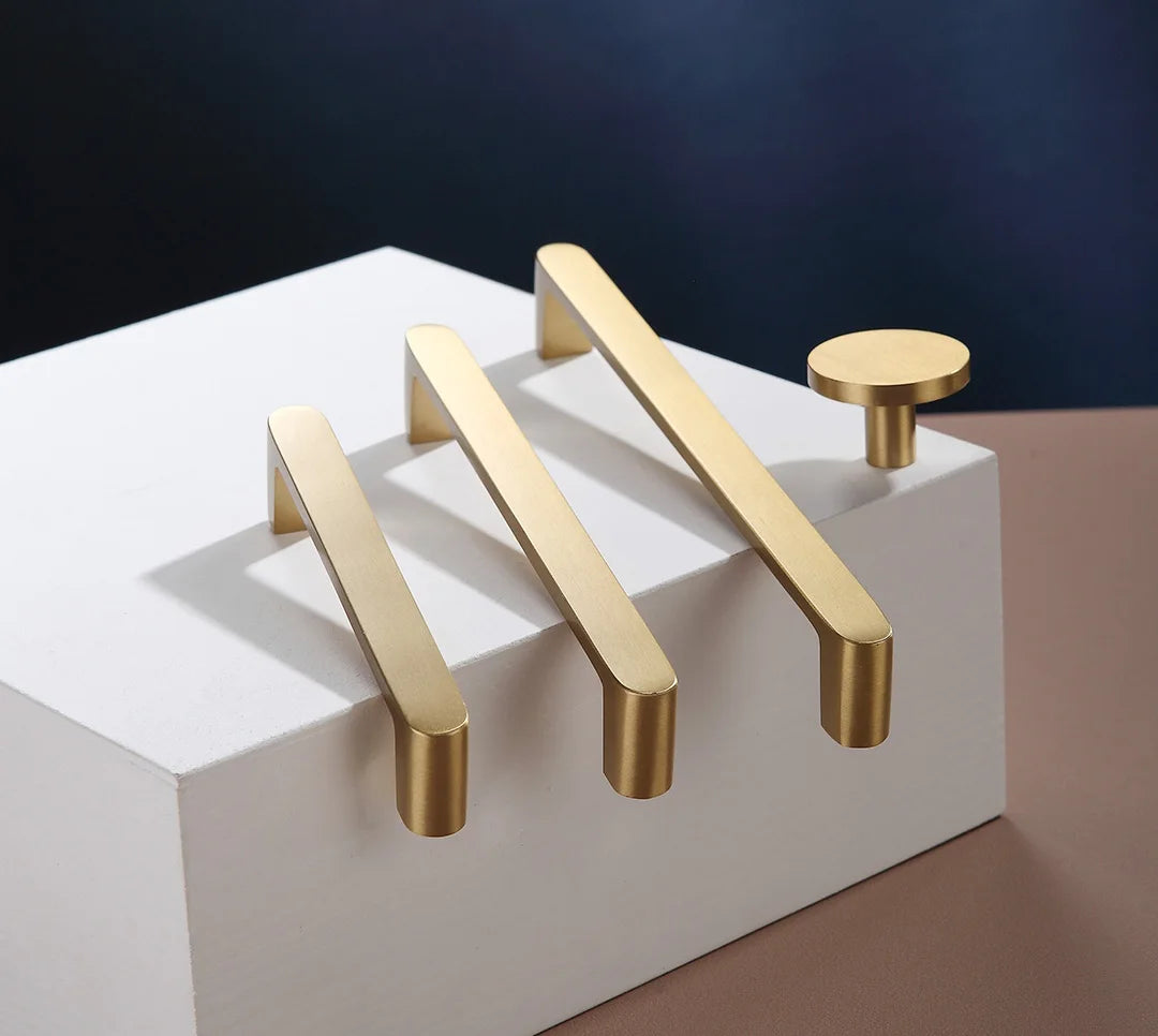 Modern Solid Brass Cabinet Handles