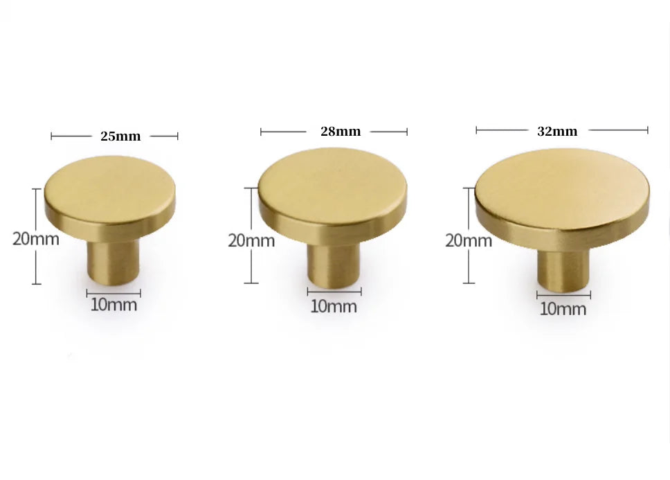 Luxury Solid Brass Round Knobs