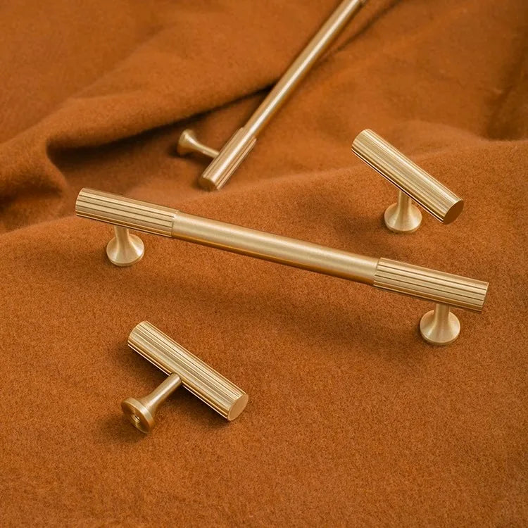 Solid Brass Kitchen Cabinet Gold Knobs