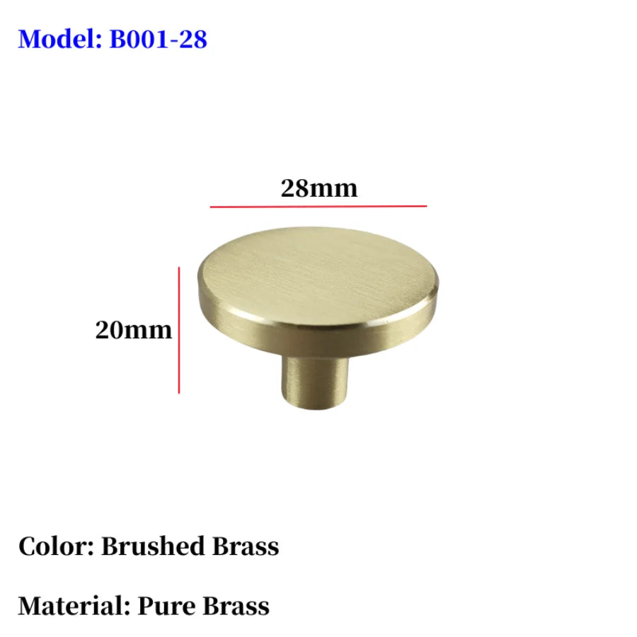 Luxury Solid Brass Round Knobs