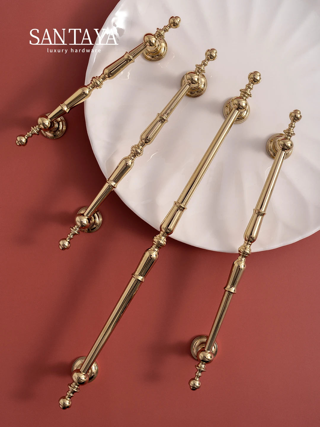 Solid Brass Bright Gold Knob