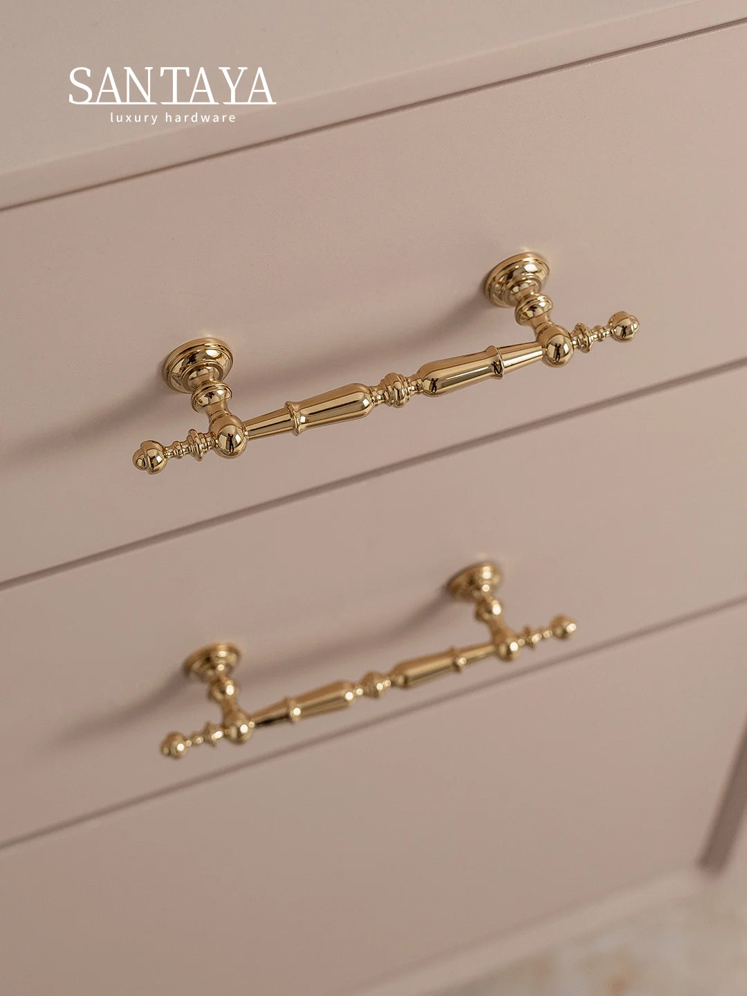 Solid Brass Bright Gold Knob