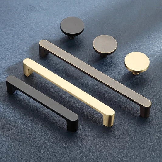 Modern Solid Brass Cabinet Handles