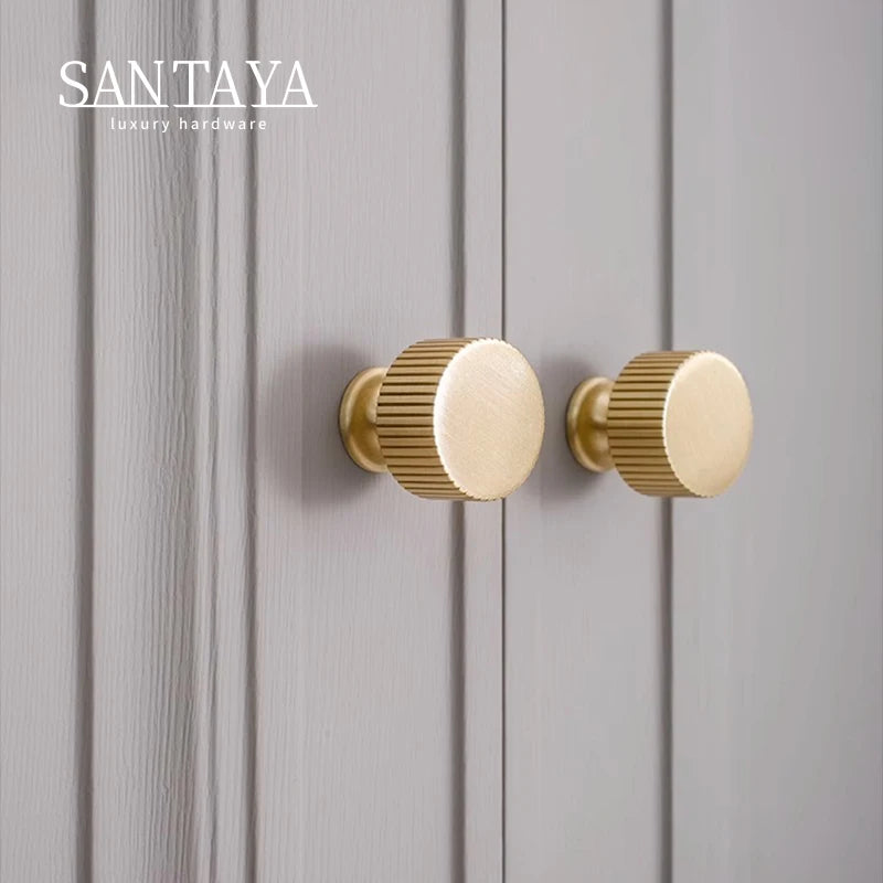 Solid Brass Kitchen Cabinet Gold Knobs